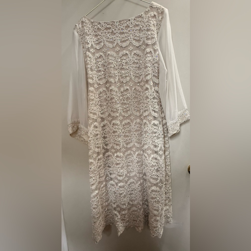 R&M Richards Cream Lace Dress